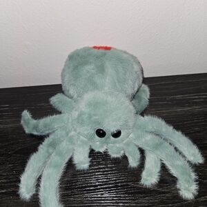 Plush Spider Toy - Green and Red